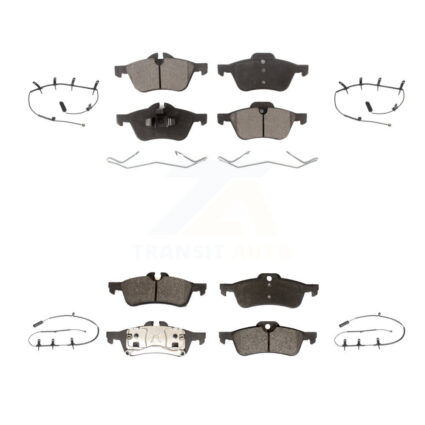 Front Rear Semi-Metallic Disc Brake Pads And Wear Sensors Kit For Mini Cooper KPW-100222