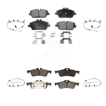 Front Rear Semi-Metallic Disc Brake Pads And Wear Sensors Kit For Mini Cooper KPW-100224