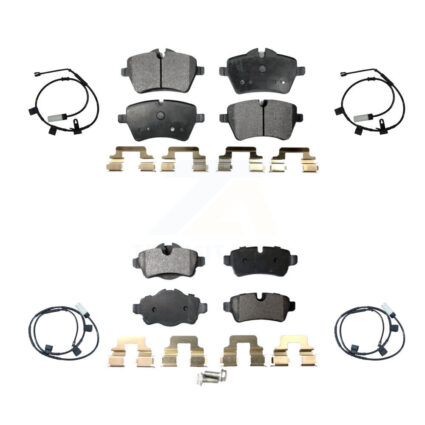 Front Rear Semi-Metallic Disc Brake Pads And Wear Sensors Kit For Mini Cooper 1.6L KPW-100244
