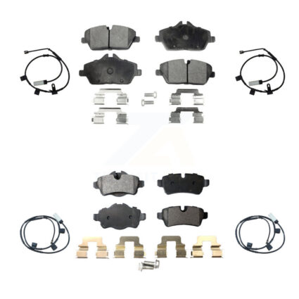 Front Rear Semi-Metallic Disc Brake Pads And Wear Sensors Kit For Mini Cooper 1.6L KPW-100245