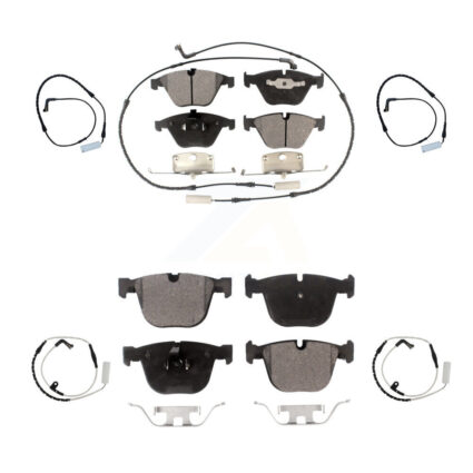 Front Rear Semi-Metallic Brake Pads & Extra Wear Sensor Kit For BMW 750i 750Li 745i 745Li KPW-100260