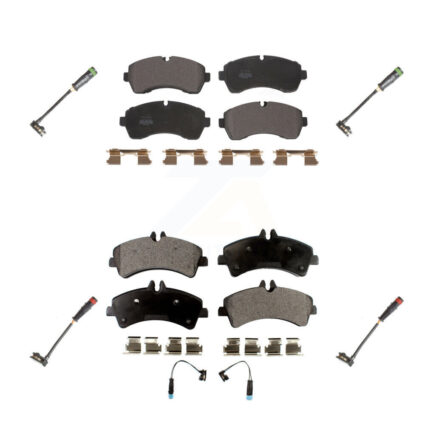 Front Rear Semi-Metallic Brake Pads Extra Wear Sensor Kit For Mercedes-Benz Sprinter 3500 KPW-100300