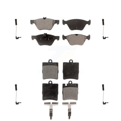 Front Rear Semi-Metallic Brake Pad And Wear Sensor Kit For Mercedes-Benz E320 CLK320 E430 KPW-100307