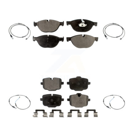 Front Rear Semi-Metallic Brake Pads & Wear Sensor Kit For BMW 650i xDrive Gran Coupe 550i KPW-100319