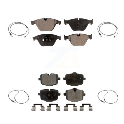 Front Rear Semi-Metallic Brake Pads & Wear Sensor Kit For BMW 535i 640i Gran Coupe xDrive KPW-100320