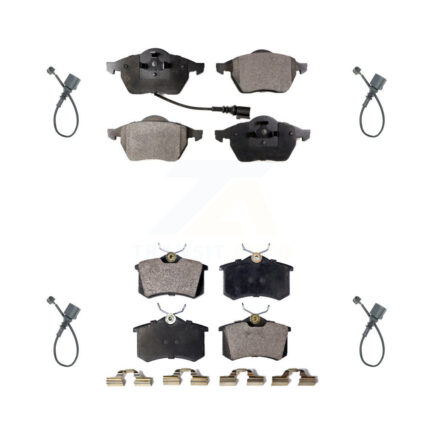 Front Rear Semi-Metallic Disc Brake Pads Extra Wear Sensor Kit For 2003-2006 Audi TT 1.8L KPW-100343