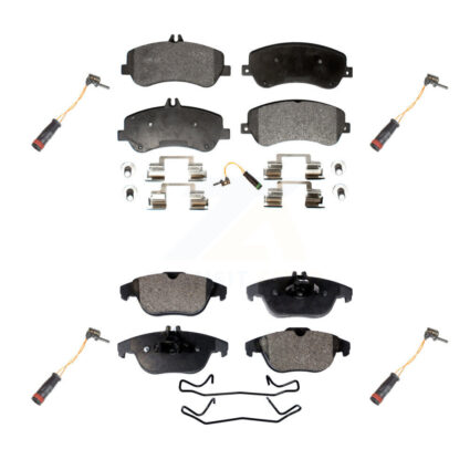 Front Rear Semi-Metallic Brake Pads Extra Wear Sensor Kit For Mercedes-Benz GLK350 GLK250 KPW-100348