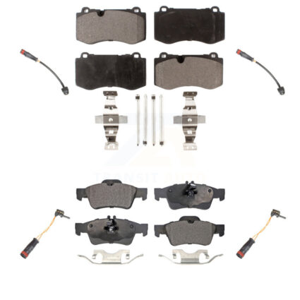 Front Rear Semi-Metallic Brake Pad Wear Sensor Kit For Mercedes-Benz S550 S450 CL550 S400 KPW-100351