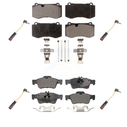 Front Rear Semi-Metallic Brake Pad Wear Sensor Kit For 2007-2008 Mercedes-Benz SL550 5.5L KPW-100352