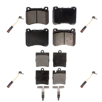 Front Rear Semi-Metallic Brake Pad And Wear Sensor Kit For Mercedes-Benz SLK350 C230 C320 KPW-100359