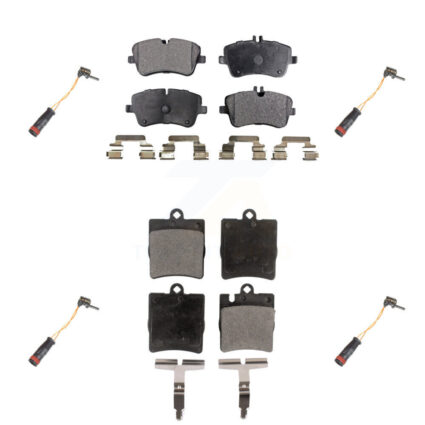 Front Rear Semi-Metallic Brake Pad And Wear Sensor Kit For Mercedes-Benz C280 C320 CLK320 KPW-100360