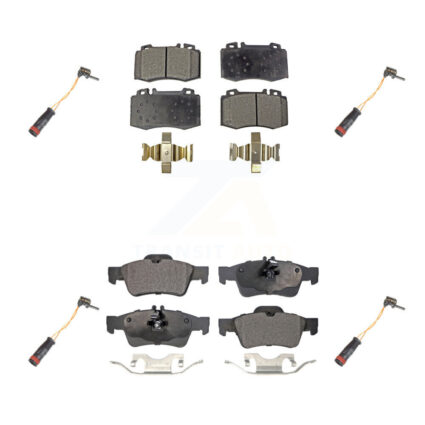 Front Rear Semi-Metallic Brake Pad And Wear Sensor Kit For Mercedes-Benz E350 SL500 SL550 KPW-100361