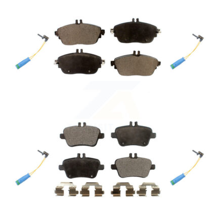 Front Rear Semi-Metallic Brake Pad & Wear Sensor Kit For Mercedes-Benz CLA250 GLA250 2.0L KPW-100405