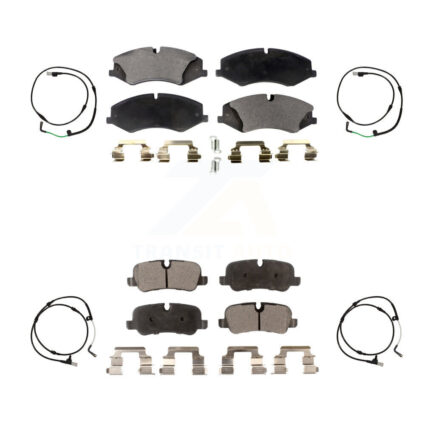 Front Rear Semi-Metallic Disc Brake Pads And Wear Sensors Kit For Land Rover LR4 KPW-100425