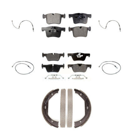 Front Rear Semi-Metallic Brake Pads & Wear Sensor Kit (7Pc) For BMW 320i xDrive 328d 2.0L KPW-100514