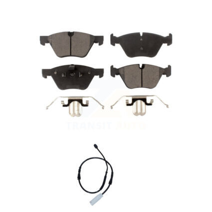Front Semi-Metallic Disc Brake Pads And Wear Sensors Kit For BMW 128i 3.0L KPW-100593