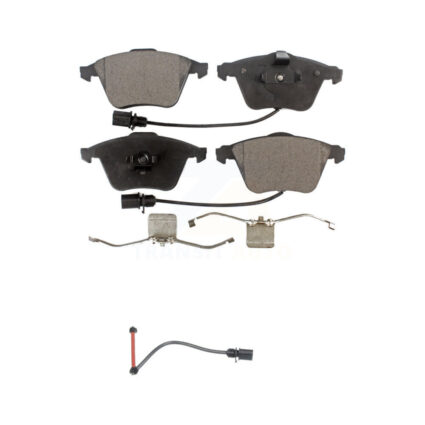 Front Semi-Metallic Disc Brake Pads And Extra Wear Sensors Kit For 2011 Audi A6 Quattro KPW-100601