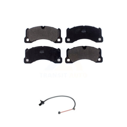 Front Semi-Metallic Disc Brake Pad & Wear Sensor Kit For Porsche Macan with Ceramic Rotor KPW-100645