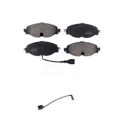 Front Semi-Metallic Brake Pad Extra Wear Sensor Kit For 16 Audi TT Quattro Base with 2.0L KPW-100658