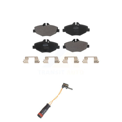 Front Semi-Metallic Disc Brake Pads And Wear Sensors Kit For Mercedes-Benz E350 RWD KPW-100702