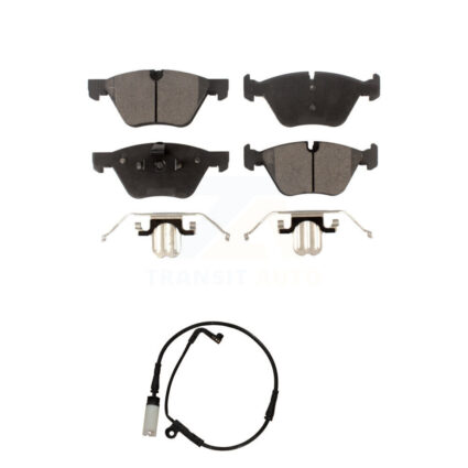 Front Semi-Metallic Disc Brake Pads And Wear Sensors Kit For BMW 525i KPW-100749