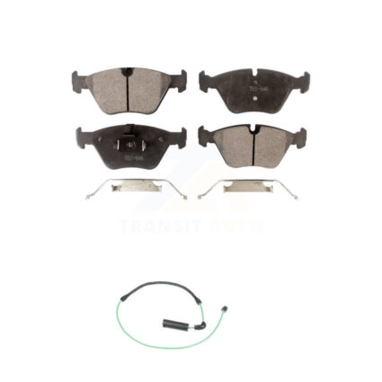Front Semi-Metallic Disc Brake Pads And Wear Sensors Kit For BMW 330Ci 330i 330xi M3 KPW-100757