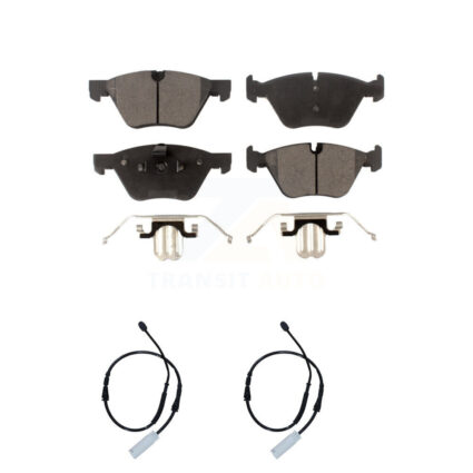 Front Semi-Metallic Disc Brake Pads And Wear Sensors Kit For BMW 128i 3.0L KPW-100790