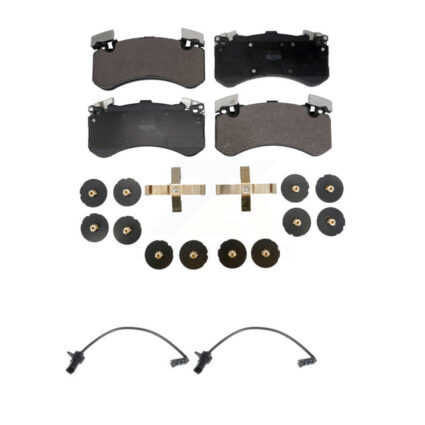 Front Semi-Metallic Disc Brake Pads And Wear Sensors Kit For Audi S6 S7 KPW-100813