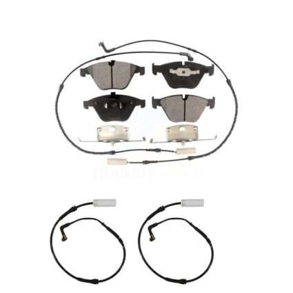 Front Semi-Metallic Disc Brake Pads And Extra Wear Sensors Kit For 2008 BMW 328i 3.0L KPW-100884