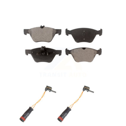 Front Semi-Metallic Disc Brake Pads And Wear Sensors Kit For Mercedes-Benz E350 E300 KPW-100897