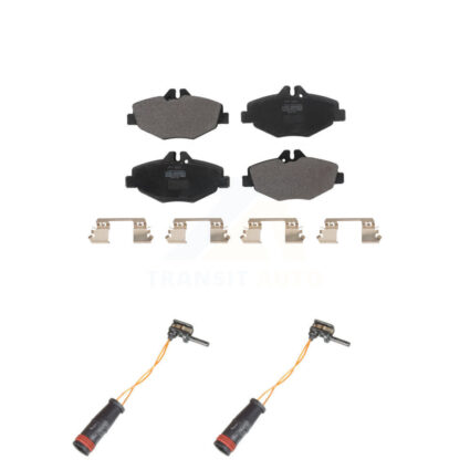 Front Semi-Metallic Disc Brake Pads And Wear Sensors Kit For Mercedes-Benz E350 RWD KPW-100899