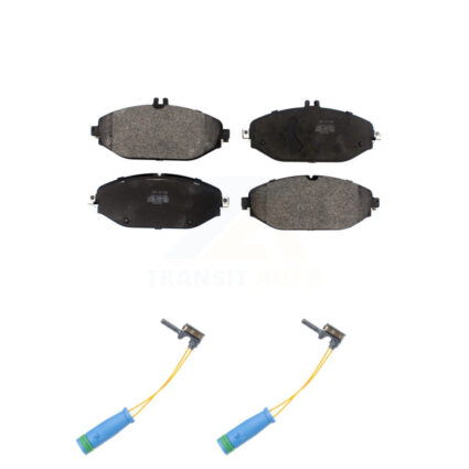 Front Semi-Metallic Disc Brake Pads And Wear Sensors Kit For Mercedes-Benz C300 KPW-100937