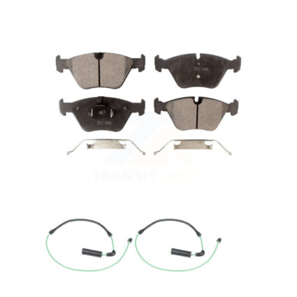 Front Semi-Metallic Disc Brake Pads And Wear Sensors Kit For BMW 330Ci 330i 330xi M3 KPW-100954