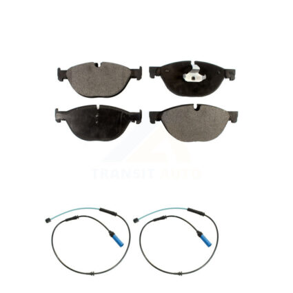Front Semi-Metallic Disc Brake Pads And Wear Sensors Kit For 2015 BMW 750Li 750i KPW-100957