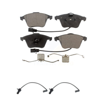 Front Semi-Metallic Disc Brake Pads And Extra Wear Sensors Kit For 2011 Audi A6 KPW-100960