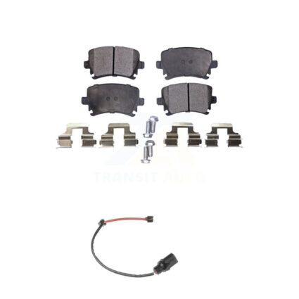 Rear Semi-Metallic Disc Brake Pads And Wear Sensors Kit For 2011 Audi A6 KPW-100974