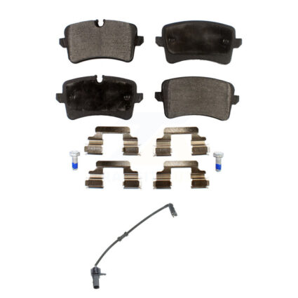 Rear Semi-Metallic Brake Pad & Wear Sensor Kit For 11-12 Audi A8 Quattro with 356mm Rotor KPW-100982