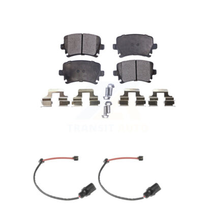Rear Semi-Metallic Disc Brake Pads And Wear Sensors Kit For 2011 Audi A6 KPW-101110