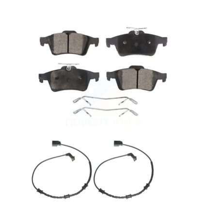 Rear Semi-Metallic Disc Brake Pads And Wear Sensors Kit For Jaguar XF XJ XK XKR KPW-101199