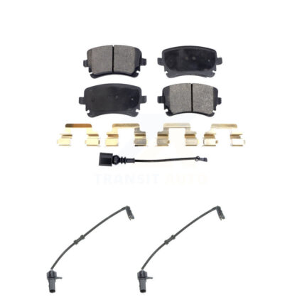 Rear Semi-Metallic Brake Pad And Extra Wear Sensor Kit For 2010 Audi A8 Quattro 6.0L/4.2L KPW-101215