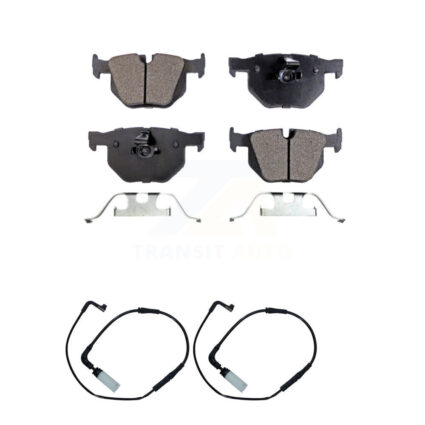 Rear Semi-Metallic Brake Pad And Wear Sensor Kit For BMW 530i 530xi 528i xDrive 525i 535i KPW-101224