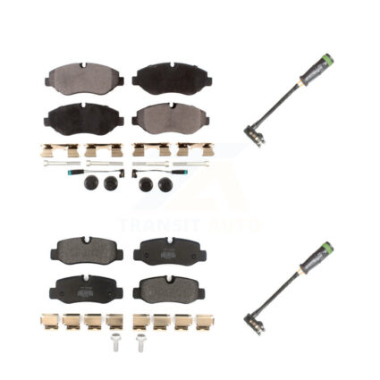 Front Rear Semi-Metallic Brake Pads & Extra Wear Sensor Kit For Mercedes-Benz Metris 2.0L KPW-101253