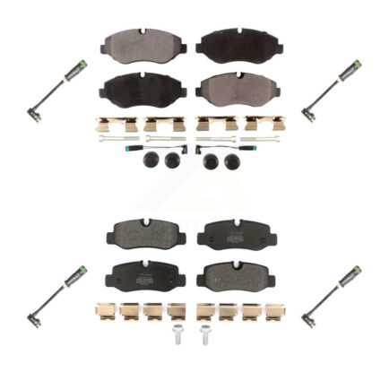 Front Rear Semi-Metallic Brake Pads & Extra Wear Sensor Kit For Mercedes-Benz Metris 2.0L KPW-101272