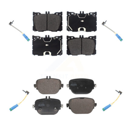 Front Rear Semi-Metallic Brake Pad & Wear Sensor Kit For 19-20 Mercedes-Benz E53 AMG 3.0L KPW-101357