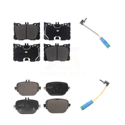 Front Rear Semi-Metallic Brake Pad & Wear Sensor Kit For 19-20 Mercedes-Benz E53 AMG 3.0L KPW-101364
