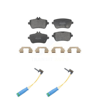 Rear Semi-Metallic Disc Brake Pads And Wear Sensors Kit For 2015 Mercedes-Benz S400 3.0L KPW-101420