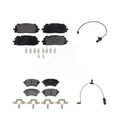 Front Rear Semi-Metallic Brake Pad & Wear Sensor Kit For Audi SQ5 Sportback A6 Quattro A7 KPW-101439