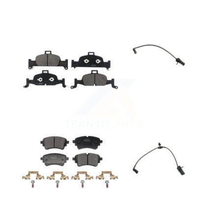 Front Rear Semi-Metallic Disc Brake Pads Wear Sensor Kit For Audi A5 Sportback A4 Quattro KPW-101440