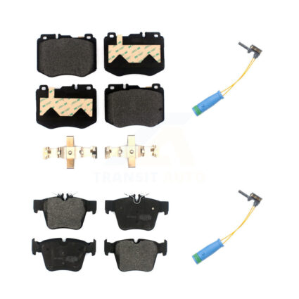 Front Rear Semi-Metallic Disc Brake Pads And Wear Sensors Kit For Mercedes-Benz GLC300 KPW-101445