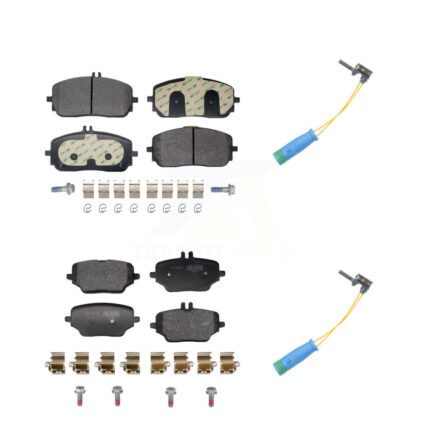 Front Rear Semi-Metallic Disc Brake Pads And Wear Sensors Kit For Mercedes-Benz GLE350 KPW-101452